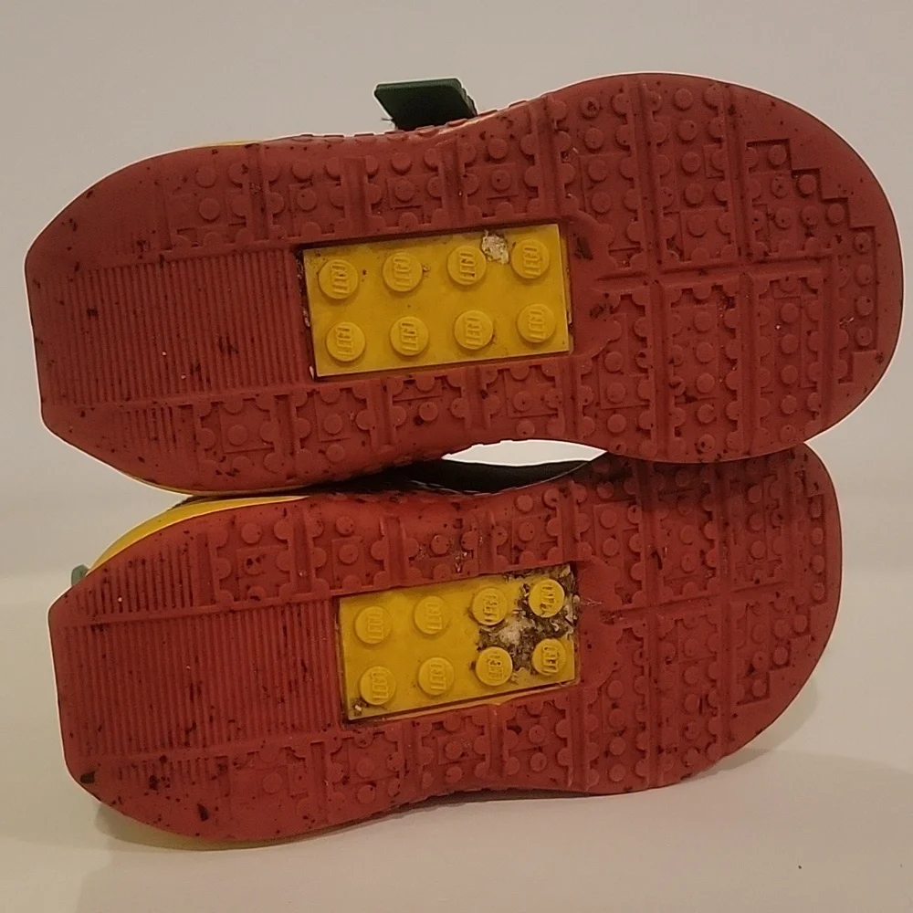 adidas Kids Black, Red, and Yellow Sneakers Skze 7 Lego Sneakers Hook And Loop C